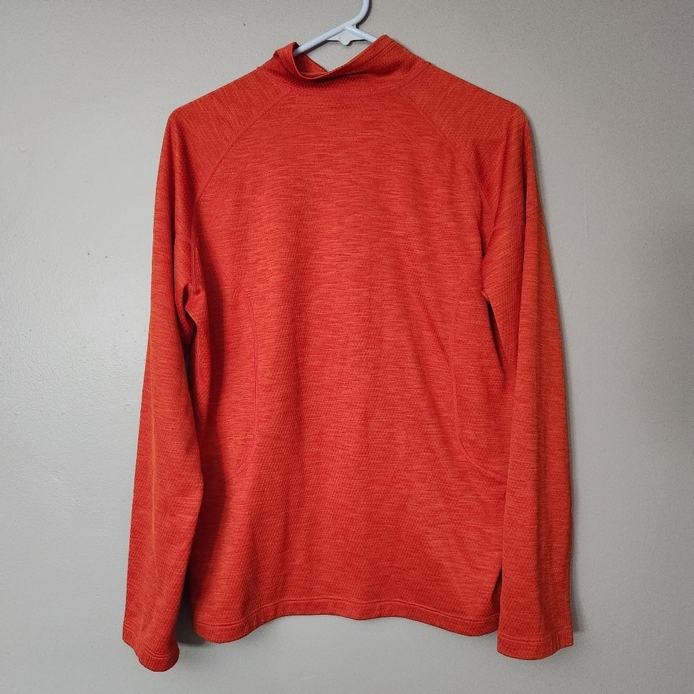 REI mens Large orange quarterzip medium-weight pullover active shirt - Picture 5 of 15